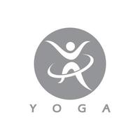 logo design di persone che fanno yoga simbolo icona illustrazione vettore