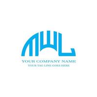 mwl lettera logo design creativo con grafica vettoriale