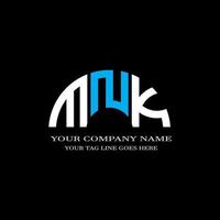 mnk lettera logo design creativo con grafica vettoriale