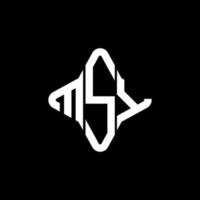 msy lettera logo design creativo con grafica vettoriale