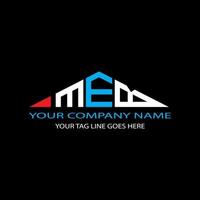 meb lettera logo design creativo con grafica vettoriale