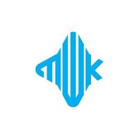 mwk lettera logo design creativo con grafica vettoriale