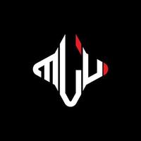 mlu lettera logo design creativo con grafica vettoriale