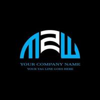 mzw lettera logo design creativo con grafica vettoriale