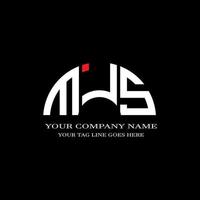 mjs lettera logo design creativo con grafica vettoriale