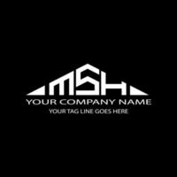 msh lettera logo design creativo con grafica vettoriale