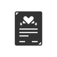 icona di amore del cuore o illustrazione vettoriale del logo