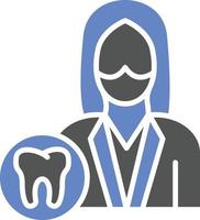 stile icona dentista femminile vettore