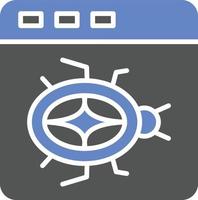 stile icona bug del sito web vettore