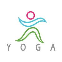 logo design di persone che fanno yoga simbolo icona illustrazione vettore