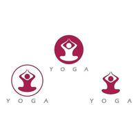 logo design di persone che fanno yoga simbolo icona illustrazione vettore