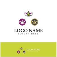 logo design di persone che fanno yoga simbolo icona illustrazione vettore