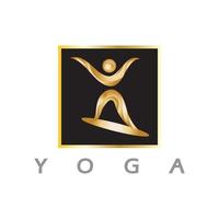 logo design di persone che fanno yoga simbolo icona illustrazione vettore