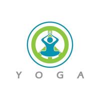 logo design di persone che fanno yoga simbolo icona illustrazione vettore