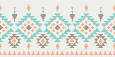 ikat bordi fatti a mano bella arte pastello. motivo chevron navajo senza cuciture in ricamo tribale, popolare, ornamento di arte geometrica azteca messicana print.design per tappeto, avvolgimento, tessuto, copertina, tessile vettore