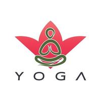 logo design di persone che fanno yoga simbolo icona illustrazione vettore