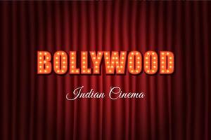 sfondo vintage del cinema indiano di bollywood, vettore