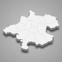 3d mappa stato dell'austria vettore