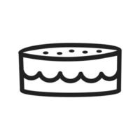 icona linea piccola torta vettore