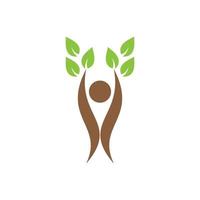 vettore di logo di ecologia dell'albero