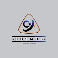 modello di progettazione del logo dello spazio del cosmo della lettera c per il marchio o l'azienda e altro vettore