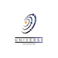 modello di progettazione del logo dello spazio del cosmo dell'universo per il marchio o l'azienda e altro vettore