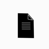 icona file isolato documento vettore documento cartaceo logo