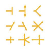 design dell'icona a forma di freccia vettore