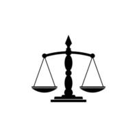 icona della bilancia. vettore di scale. illustrazione delle scale. logo della bilancia. perfetto per affari di salute, giustizia o studio legale. stile piatto di colore nero.