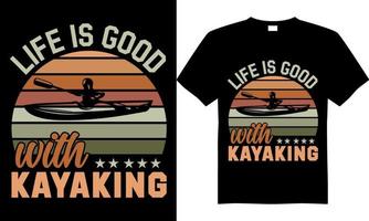 download gratuito di vettore di progettazione di t-shirt da kayak