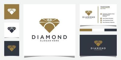 modello di progettazione di logo di concetto di diamante creativo. vettore