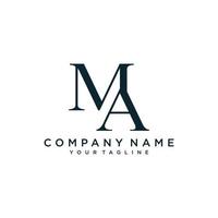 ma o am lettera logo design template vector