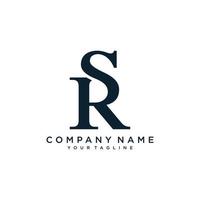 vettore di progettazione del logo della lettera sr o rs.