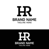 hr hr rh lettera monogramma modello di progettazione del logo iniziale vettore