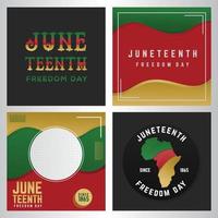 social media post juneteenth eps gratuiti vettore