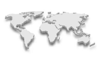 Mappa 3d del mondo vettore