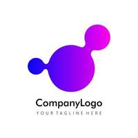 logo liquido grafico astratto cerchio fluido. vettore