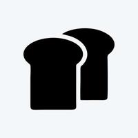 icona pane tostato. adatto per il simbolo della panetteria. stile glifo. design semplice modificabile. vettore del modello di progettazione. semplice illustrazione