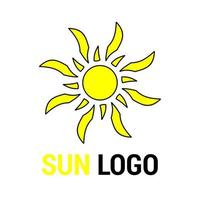 modello di logo del sole per azienda ed emblema vettore