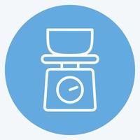 icona bilancia da cucina. adatto per il simbolo della panetteria. stile occhi azzurri. design semplice modificabile. vettore del modello di progettazione. semplice illustrazione