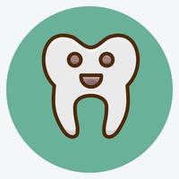 icona dente pulito. adatto per il simbolo della medicina. stile piatto. design semplice modificabile. vettore del modello di progettazione. semplice illustrazione