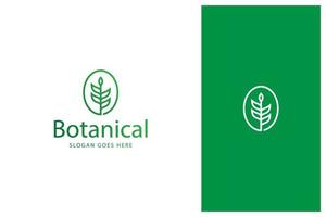 disegno del logo botanico biologico foglia di fiore vettore