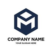 logo m design semplice aziendale vettore