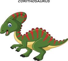 cartone animato felice corythosaurus vettore