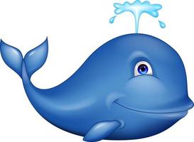 balena sorridente del fumetto vettore