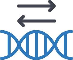 illustrazione vettoriale di trasferimento del dna su uno sfondo. simboli di qualità premium. icone vettoriali per il concetto e la progettazione grafica.