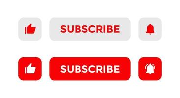 mi piace e iscriviti al vettore icona. pulsanti per promuovere il canale di streaming