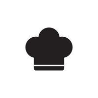 vettore semplice dell'icona del cappello del cuoco unico isolato su priorità bassa bianca