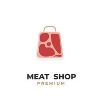 illustrazione logo di un negozio che vende carne vettore