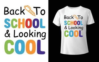 bentornato a scuola t-shirt design scuola t-shirt vettoriale